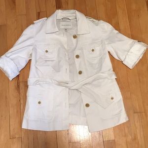 Banana Republic White Safari Style Jacket